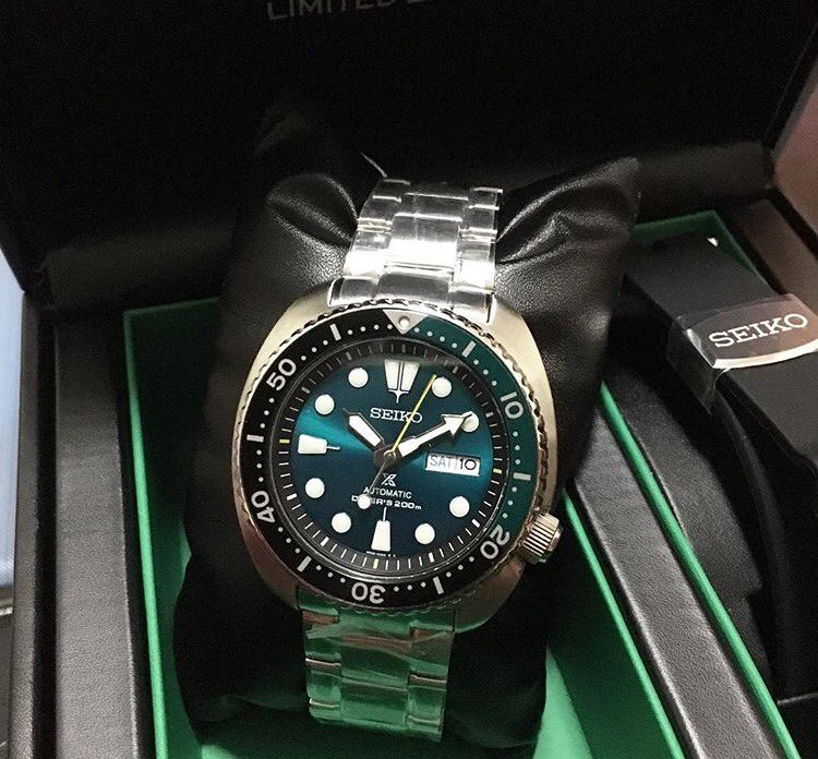 Srpb01k1 Seiko Turtle Green Limited Edition SRPB01K1 Seiko Green