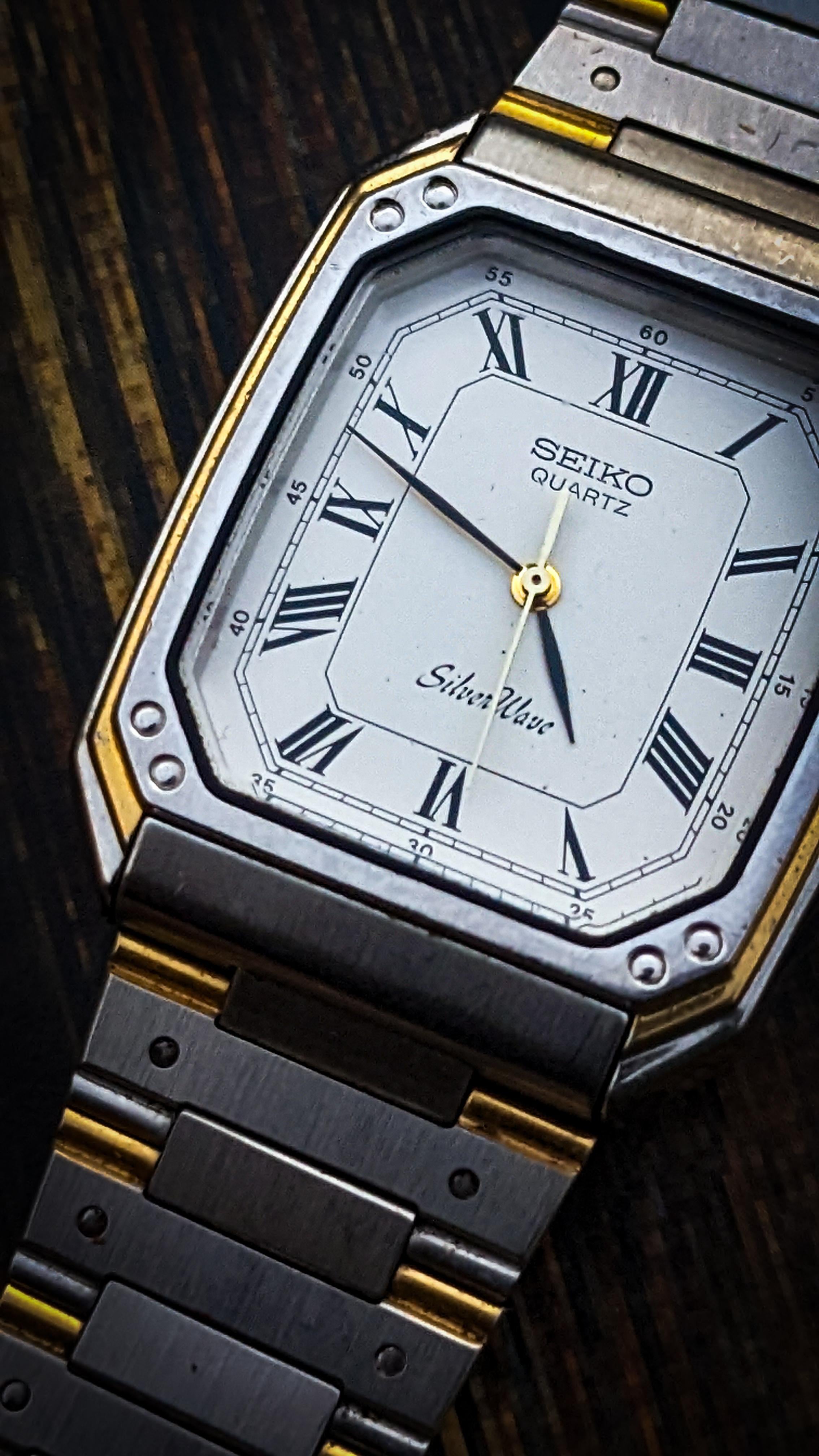 WTS] Rare Vintage Seiko Octagonal Roman Tank Silverware JDM 1980's