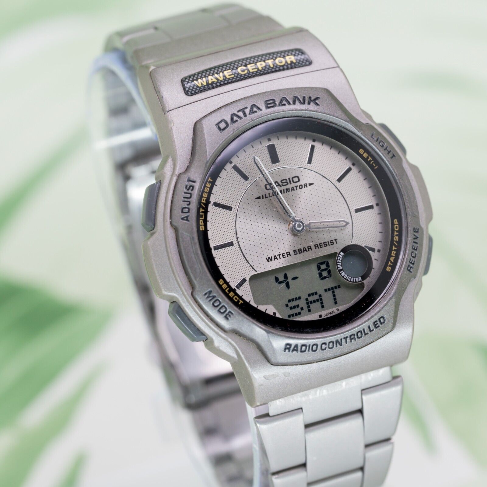 1995 CASIO WVA-100 WAVE CAPTOR ANA-DIGI WR 5BAR VINTAGE DIGITAL