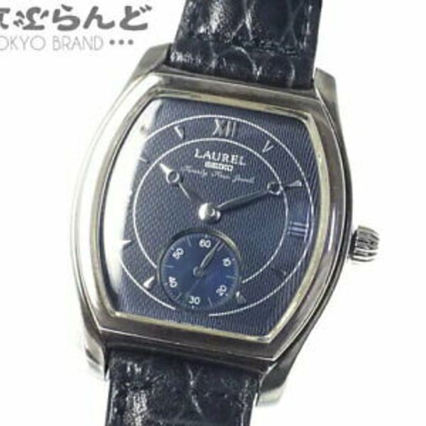 SEIKO 4S28-5010 Laurel hand-winding watch Blue Silver small seconds leather  | WatchCharts