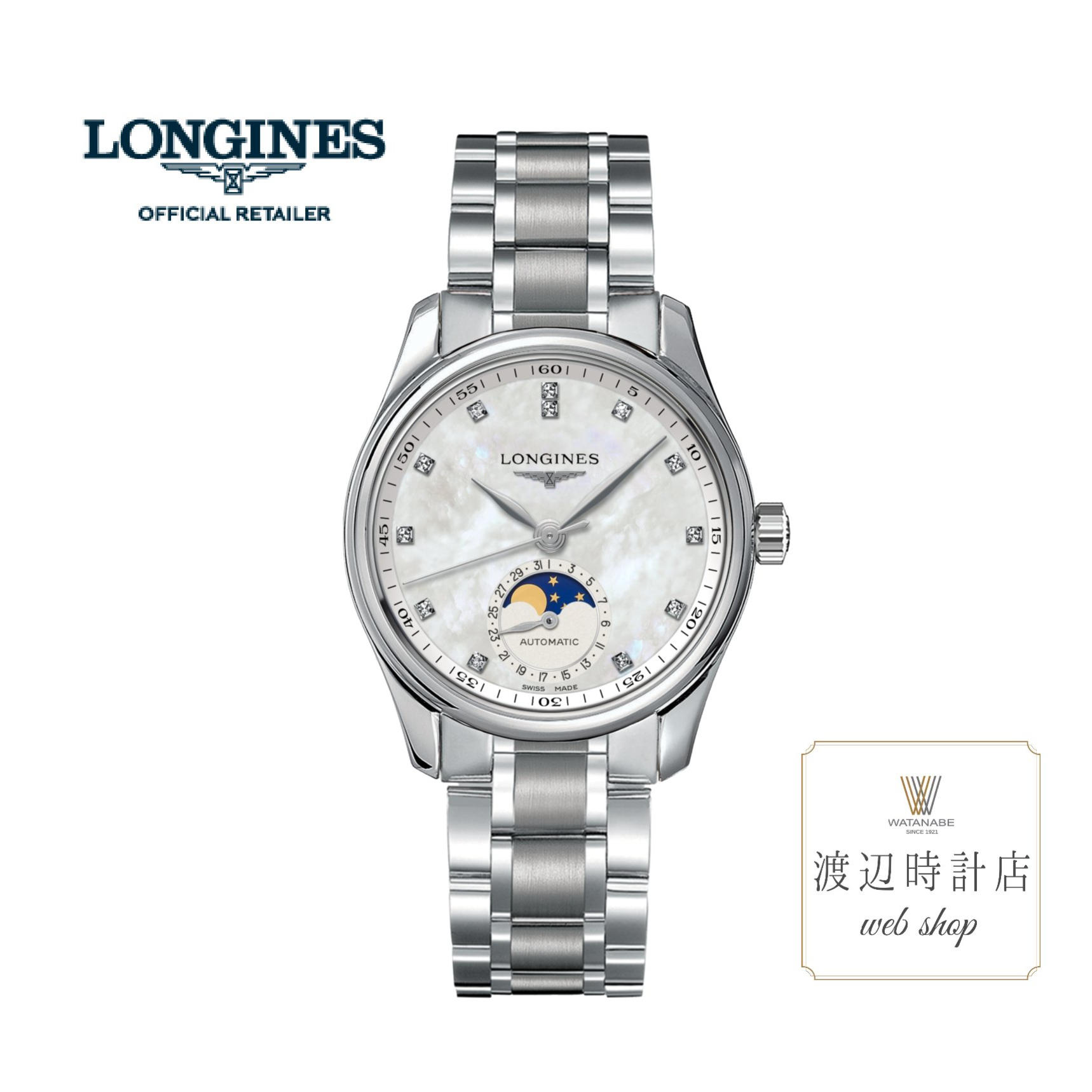 Longines Master Collection 34 Moonphase Stainless Steel L2.409.4.87