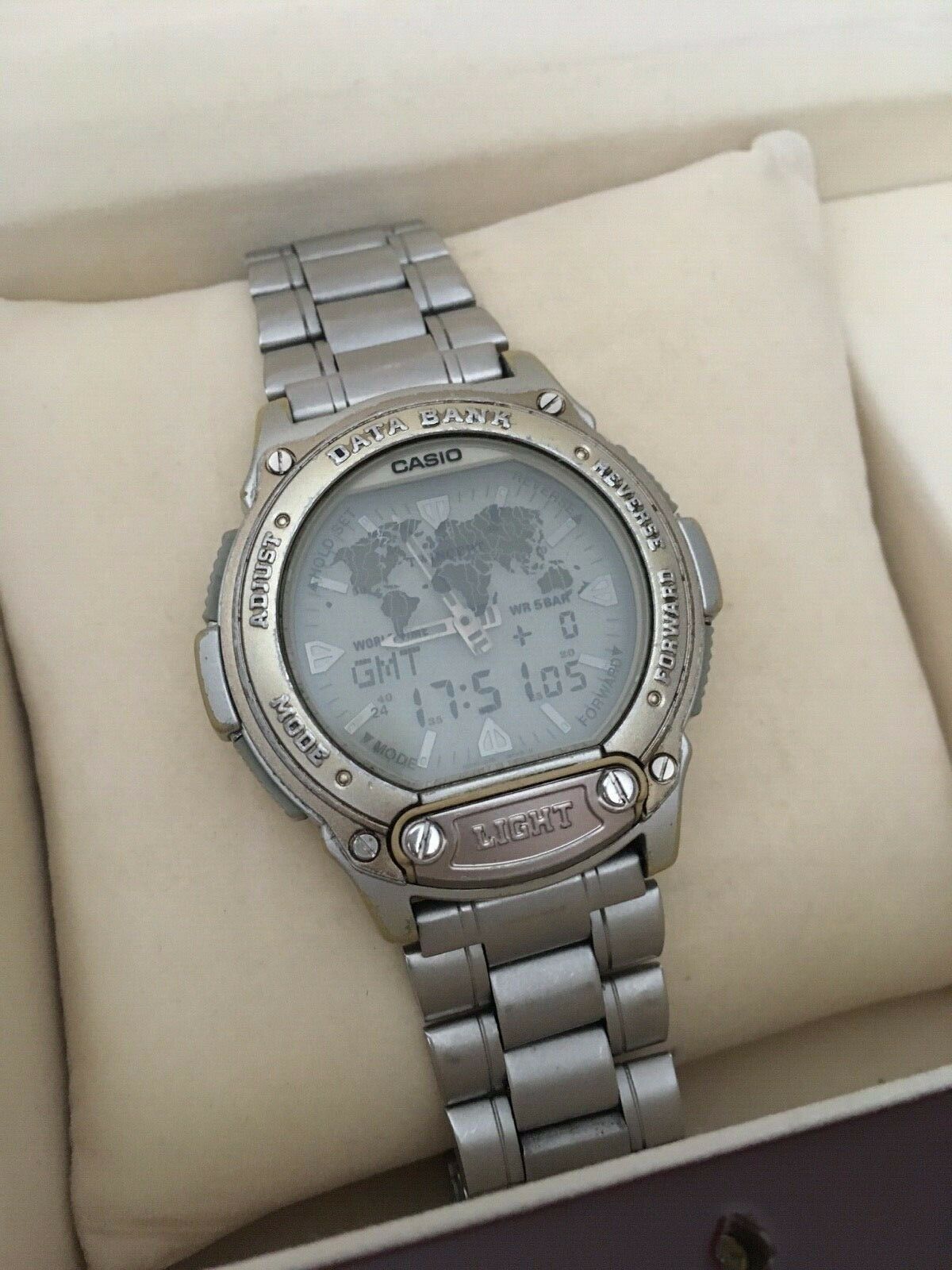 Casio Twincept ABX-60 Module 1328 Ana-Digi Dual Layer World Time 