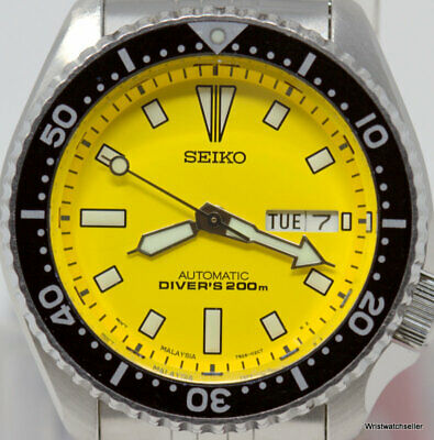 VGC Seiko Automatic Diver's 200M 7S26-0028 SKXA35 Yellow Dial 44G1-Z-I  Bracelet | WatchCharts