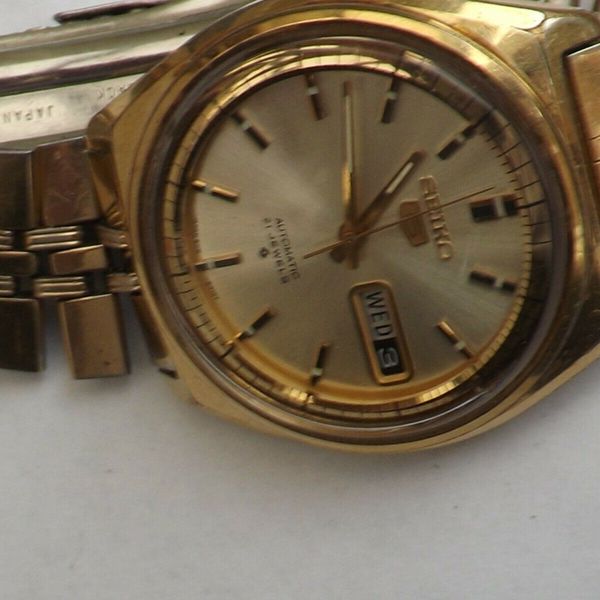 a vintage gents stainless steel cased seiko 5 automatic watch 6119-6410 ...