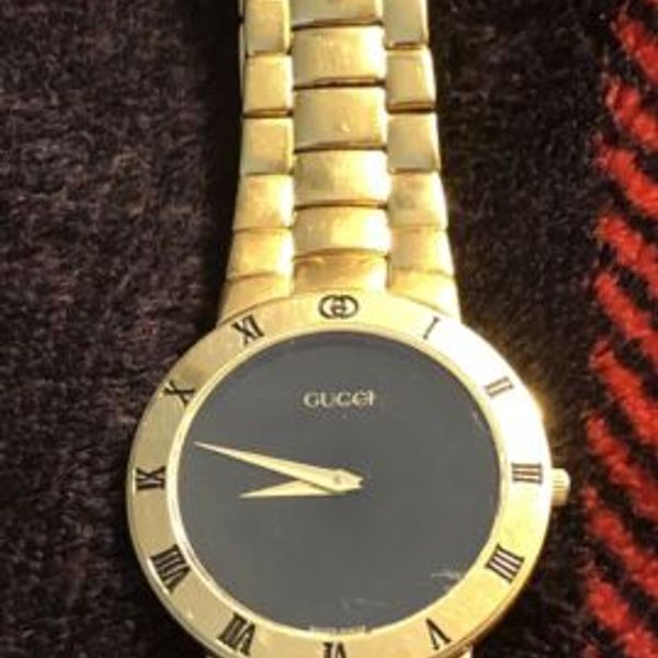 Vintage Gucci Swiss Mens Quartz Watch 3300.2.M Pulp Fiction Winston ...