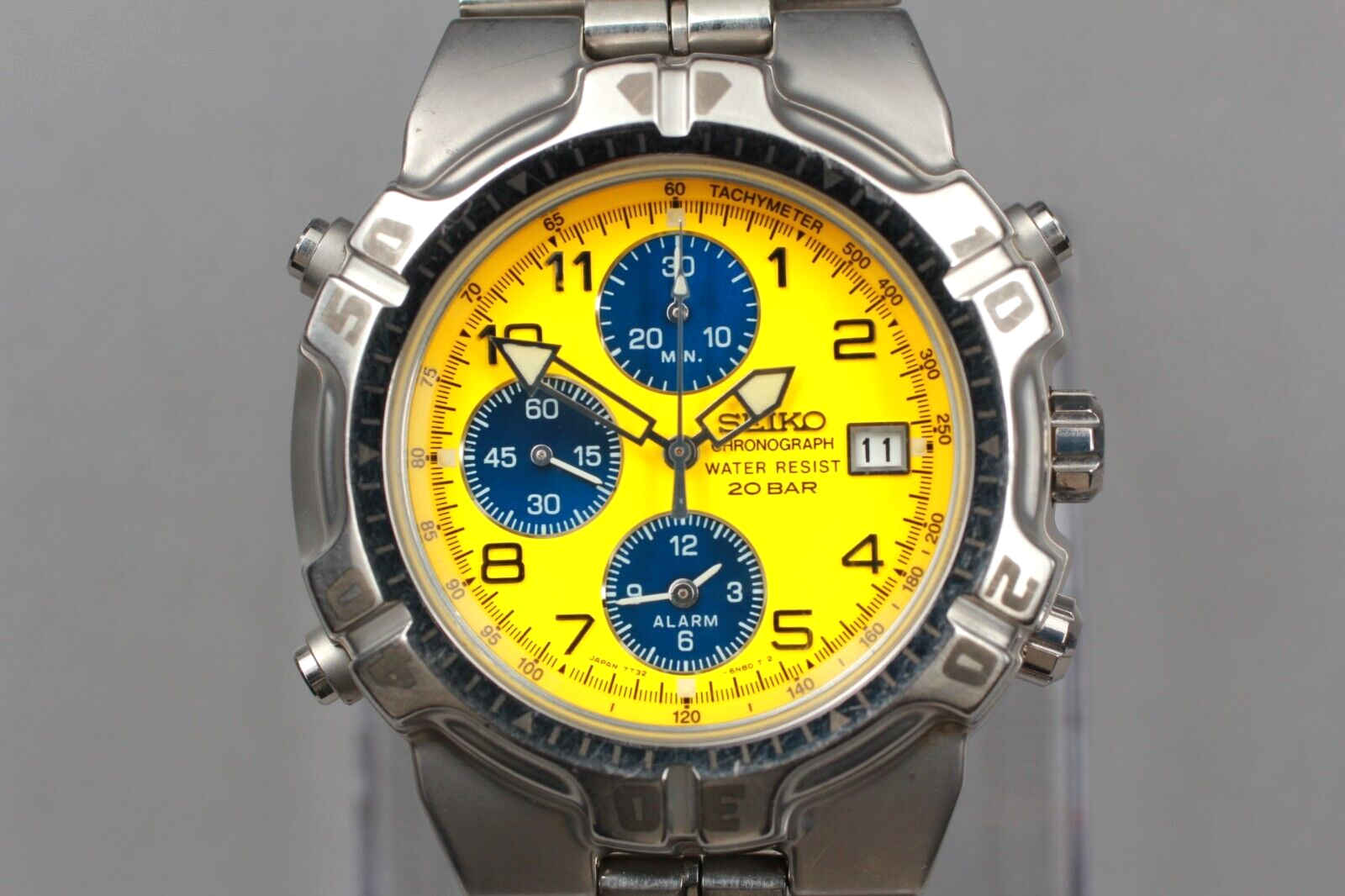 SEIKO イエロー クロノグラフ アラーム 7T32-6K50 ダイバー