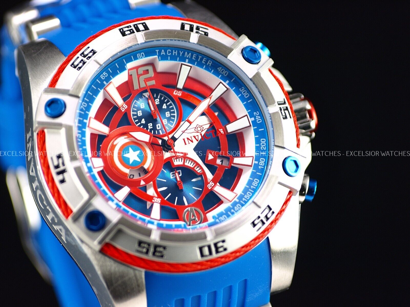 Invicta Marvel Limited Edition Captain deals America Quartz Dial Watch