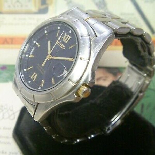 1999 Seiko Gents 8F32-0079 Perpetual Calendar BLACK Dial Orig Bracelet RUNS  W@W | WatchCharts