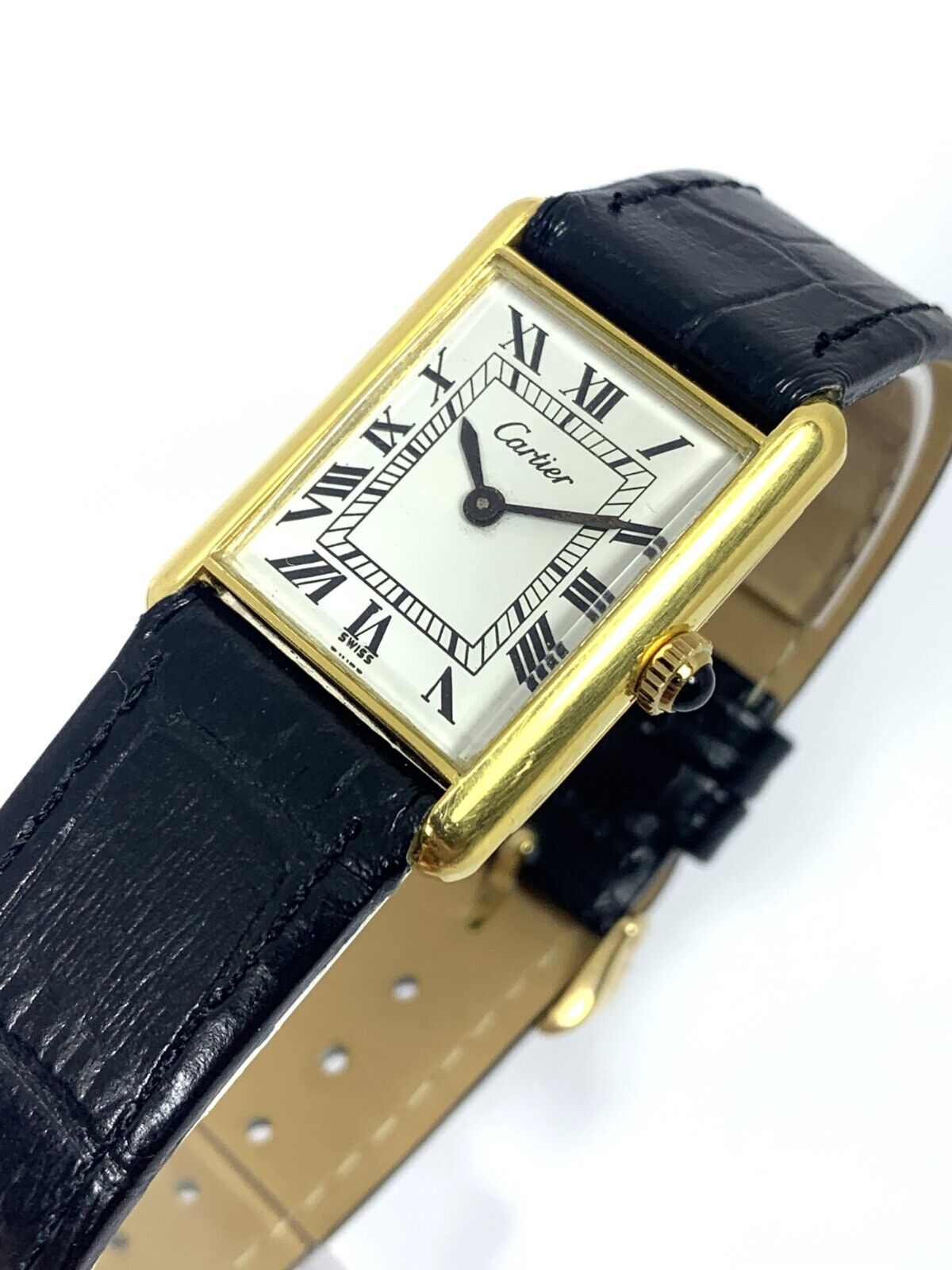 VINTAGE 70s CARTIER TANK PRE-MUST UNISEX GOLD PLATED 22MM, MANUAL