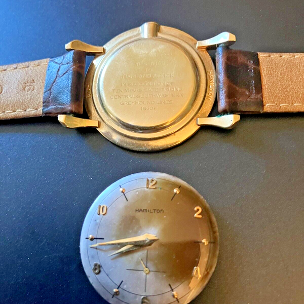 Hamilton Mens 22J 770 Movement, Dial, and 10K Watch Back Circa 1960 ...