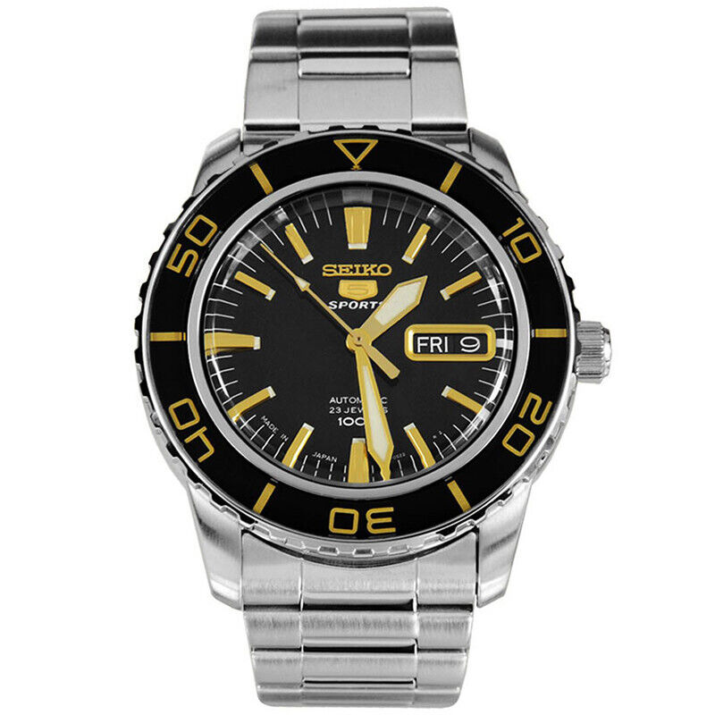 Seiko 5 Sports SNZH57K1 Automatic 7S36-04N0 Black Gold Men's Watch