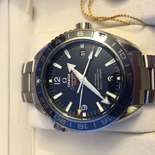 FS: OMEGA Planet Ocean Liquid Metal Titanium GMT Blue Dial with ...