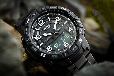 Casio Black Analogue-Digital Men Watch Protrek PRT-B50YT-1ER 