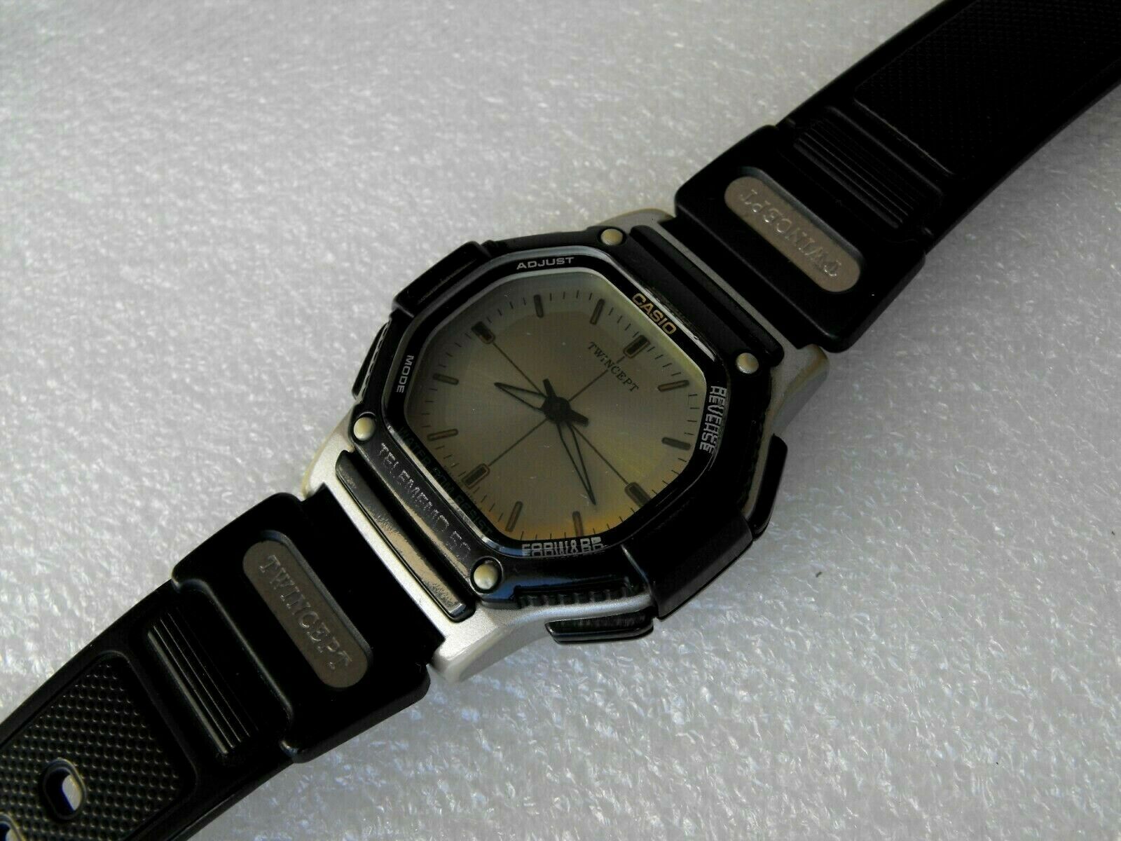 Vintage Casio ABX-58 Twincept module_ 1327 Data Bank Wrist Watch 