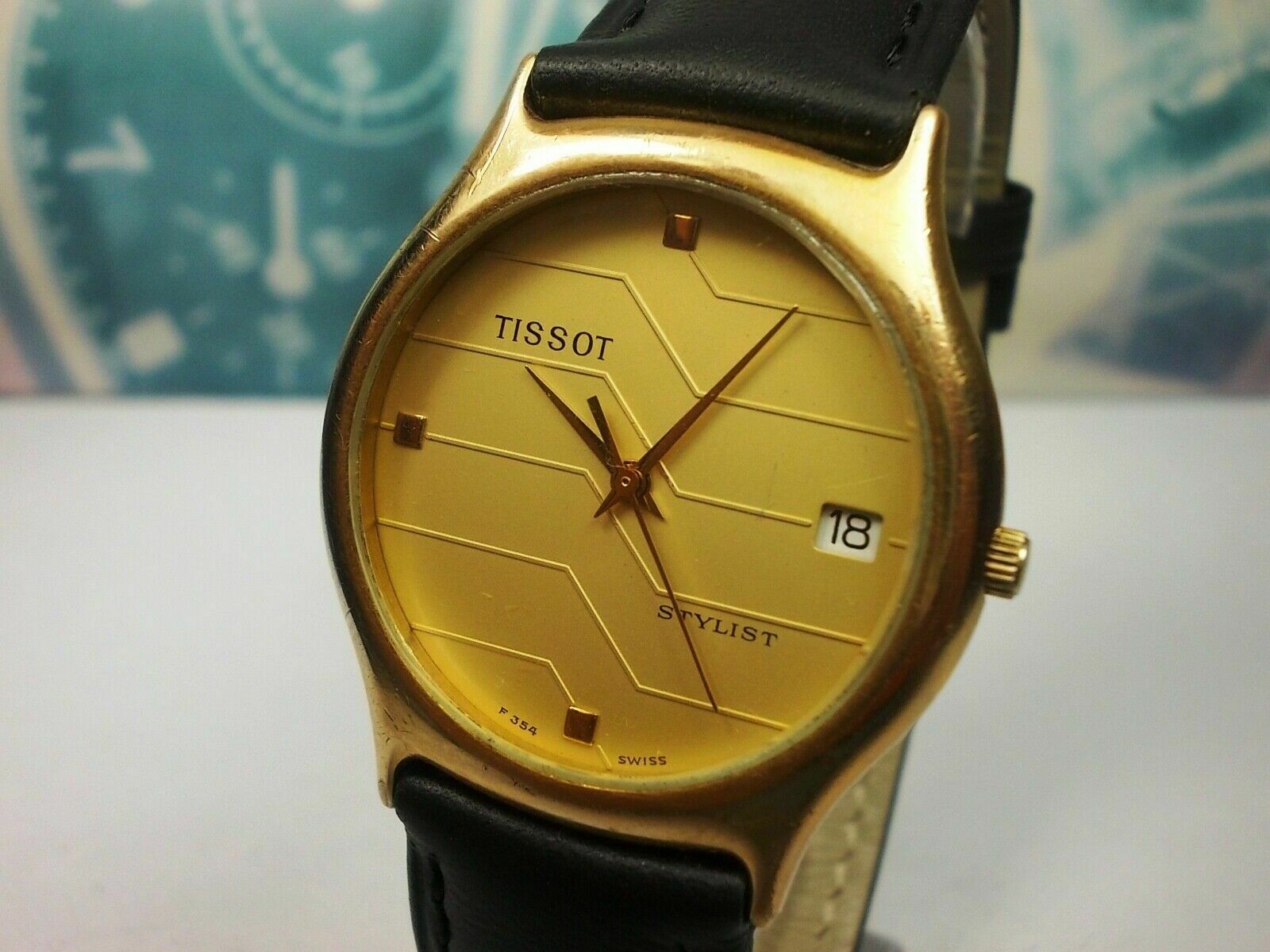 Tissot Stylist model no. F 354 A gold plated guaranteed