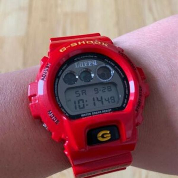CASIO G-SHOCK ONE PIECE MONKEY D LUFFY FIRE RED DW-6900 JAPAN