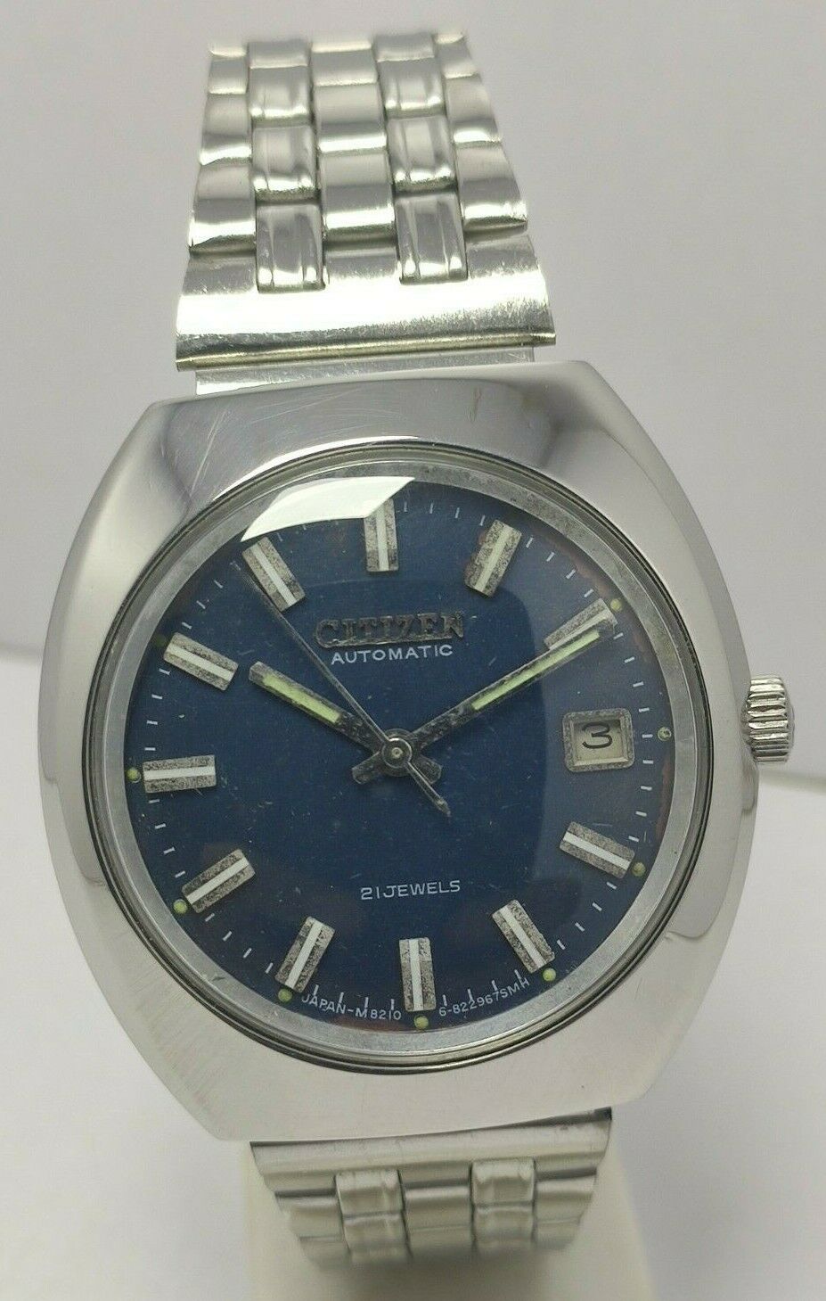GENUINE JAPAN MADE VINTAGE CITIZEN BLUE DIAL DATE AUTOMATIC 21