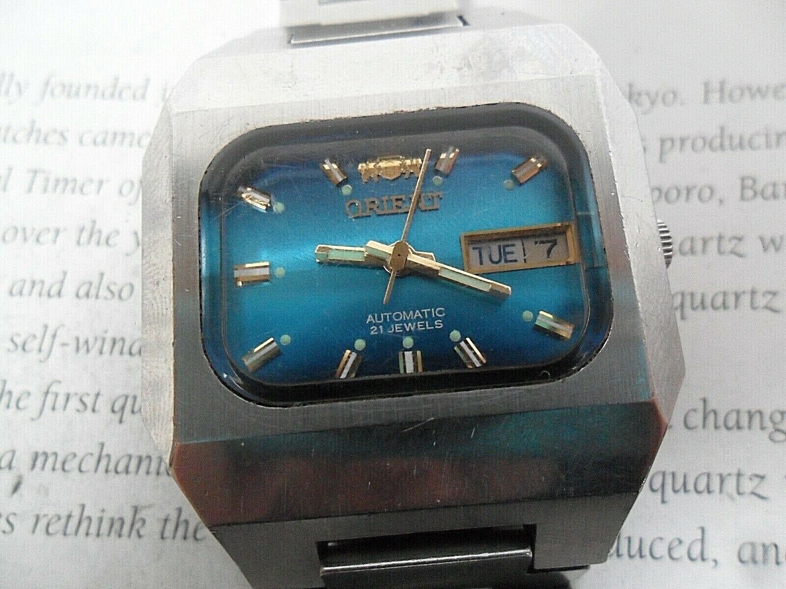 Chunk S/S Vintage 1970 Men's Orient 21 Jewel Automatic Day