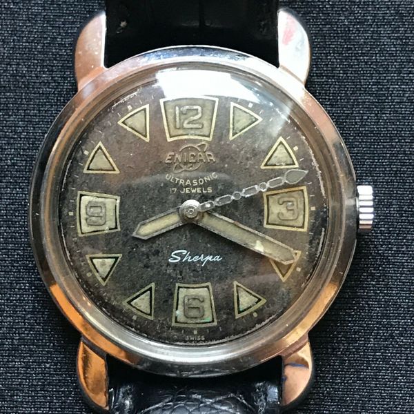 1957 ENICAR SHERPA ULTRASONIC 17 JEWEL 1ST YEAR STEEL GREAT ORIGINAL ...