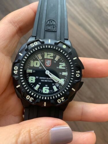 Luminox Men s Watch Sentry 0200 Series Black Silicone Rubber Strap