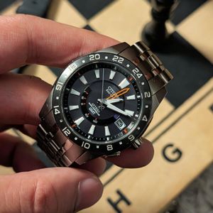 Seiko Perpetual Calendar GMT Titanium Watch 8F56-0080 - SLT046