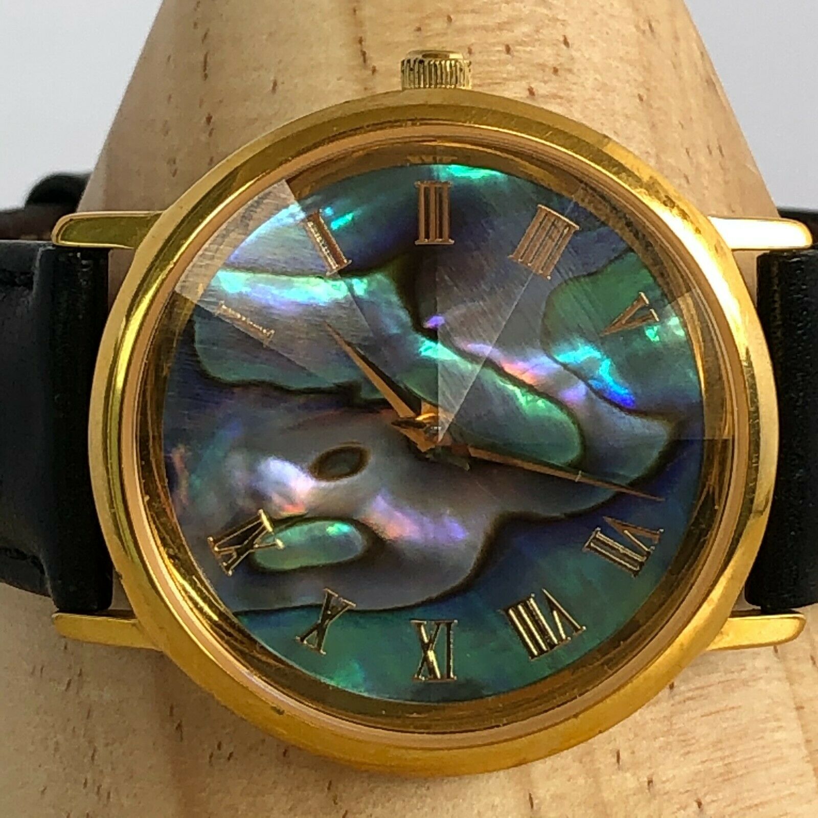 1994 MULTI COLORED FOSSIL STONE MOTHER OF PEARL WATCH PC-7330 (004188) $_57.JPG?set_id=880000500F main image 3
