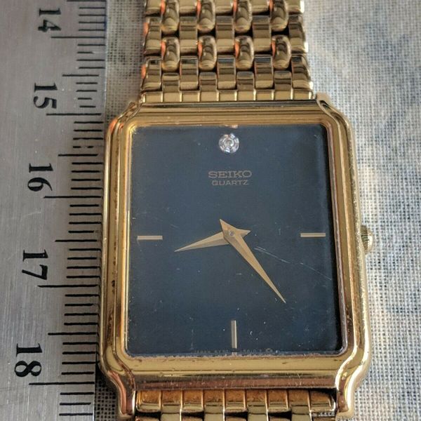 Vintage Seiko 5Y30-5189 Gold plated Quartz Dress Watch with Diamond set in  Dial | WatchCharts