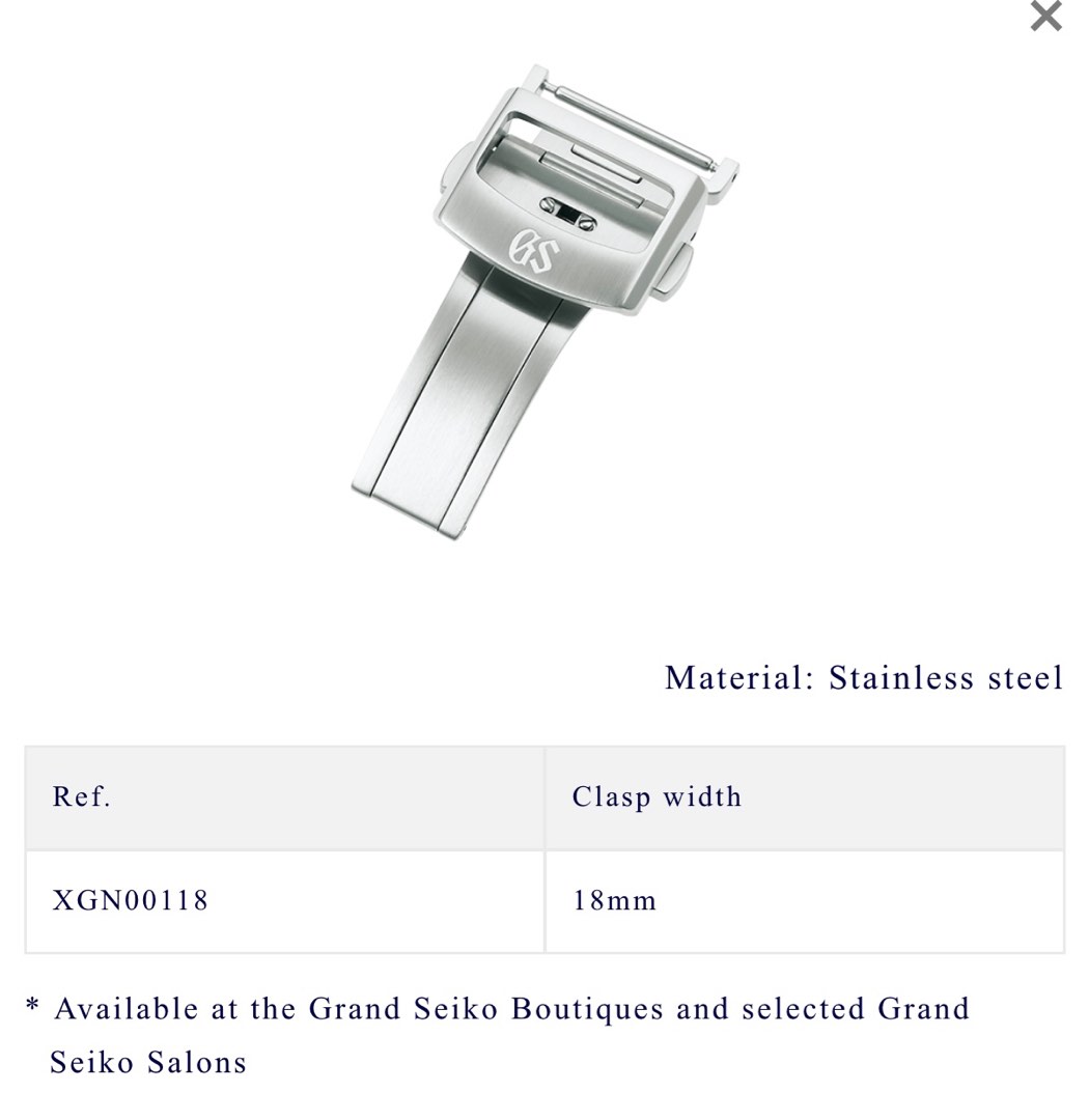 Grand seiko 18mm online buckle