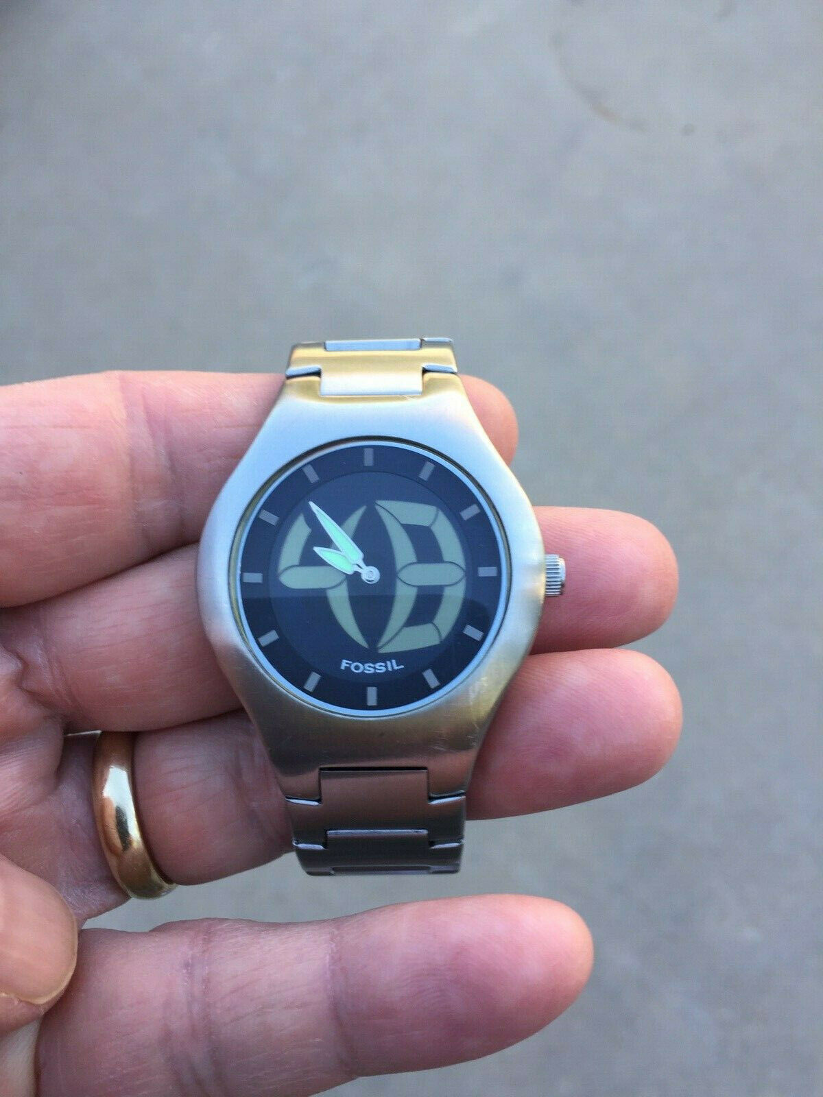 専用本物 FOSSIL BIG TIC 腕時計 メンズ　JR-7944 Fossil Big Tic JR-7944 Men's Watch Stainless Steel