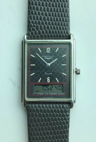 LONGINES SPLIT 5 Ana Digi LCD Digital Swiss Quartz Watch L192.2