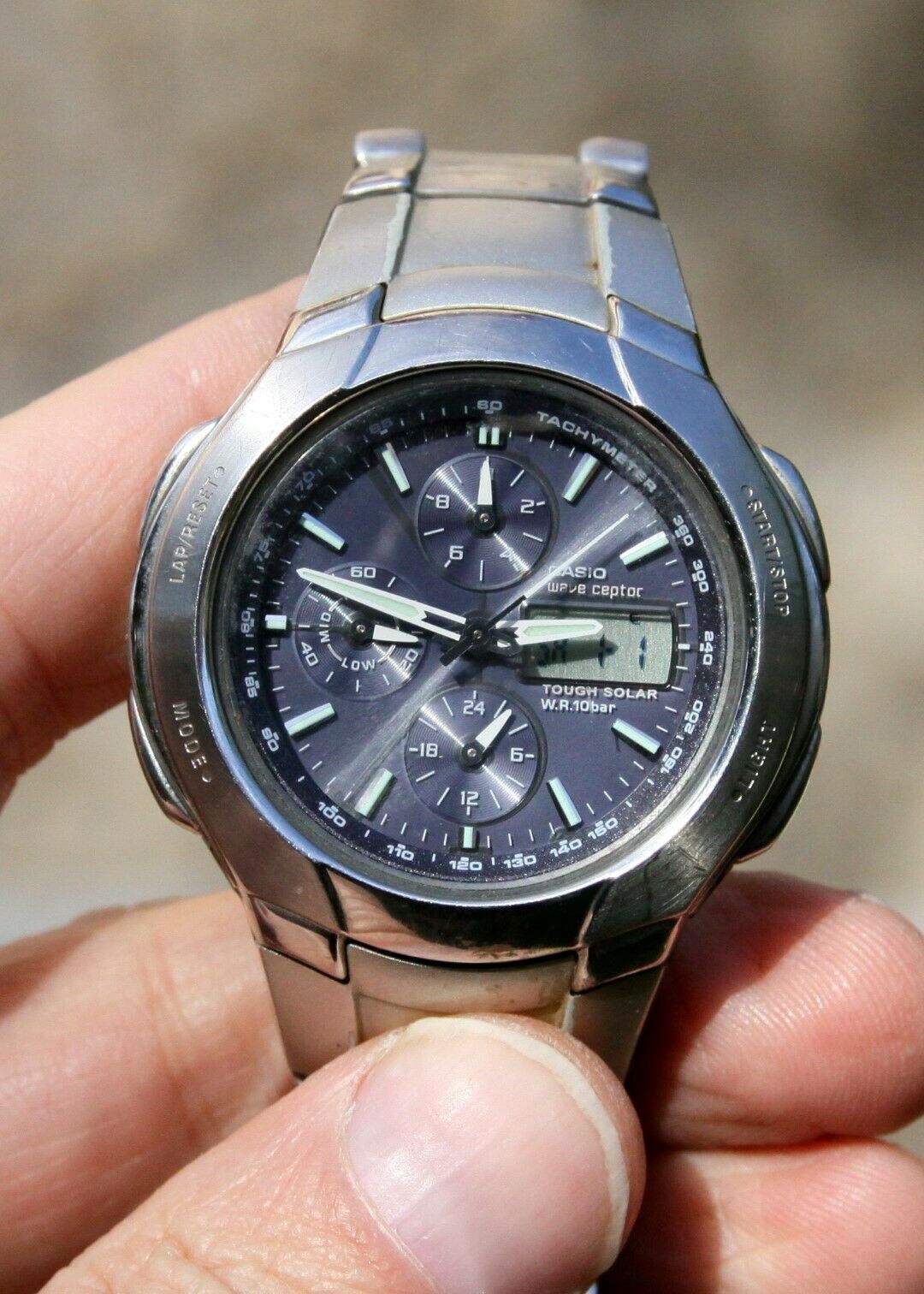 CASIO WAVE CEPTOR WVA-500J　正常動作品 Casio 202a040h Wva-500j Quartz Analog Watch 3937 for sale online