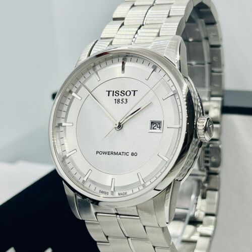 NEW Tissot Men s Luxury Powermatic Automatic Silver White 41mm