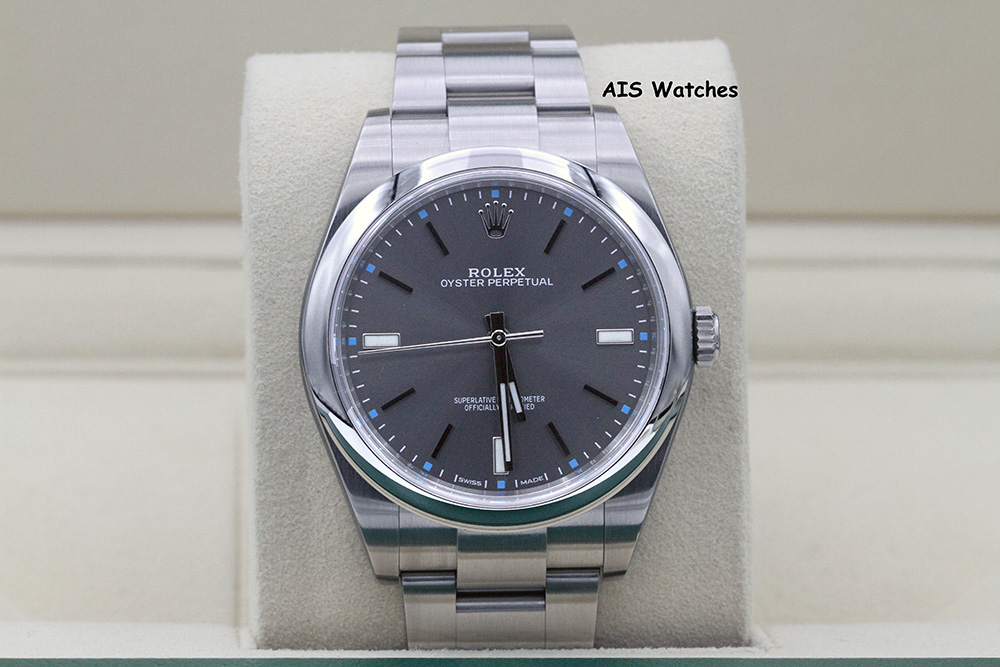 Rolex perpetual 39 rhodium sale