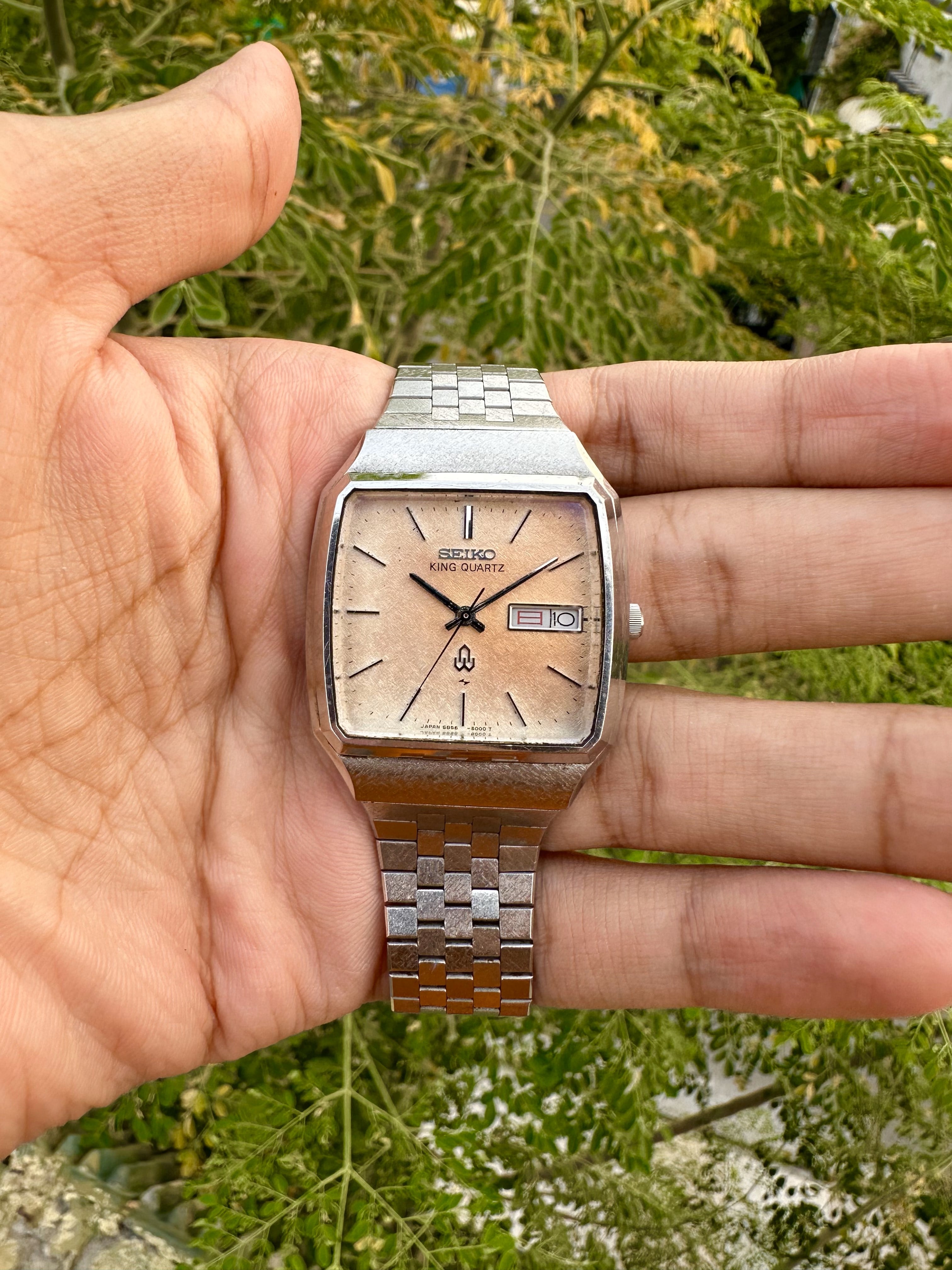 WTS] Seiko King Quartz - 5856-5000 - Snowflake Salmon Dial