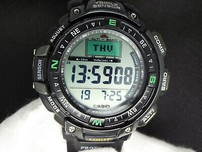 CASIO VINTAGE DIGITAL WATCH 2272 PRG-40SJ TRIPLE SENSOR PRO TREK BARO  COMPASS | WatchCharts