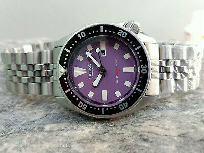 VINTAGE SEIKO DIVER 4205 015T PURPLE MOD AUTOMATIC UNISEX WATCH