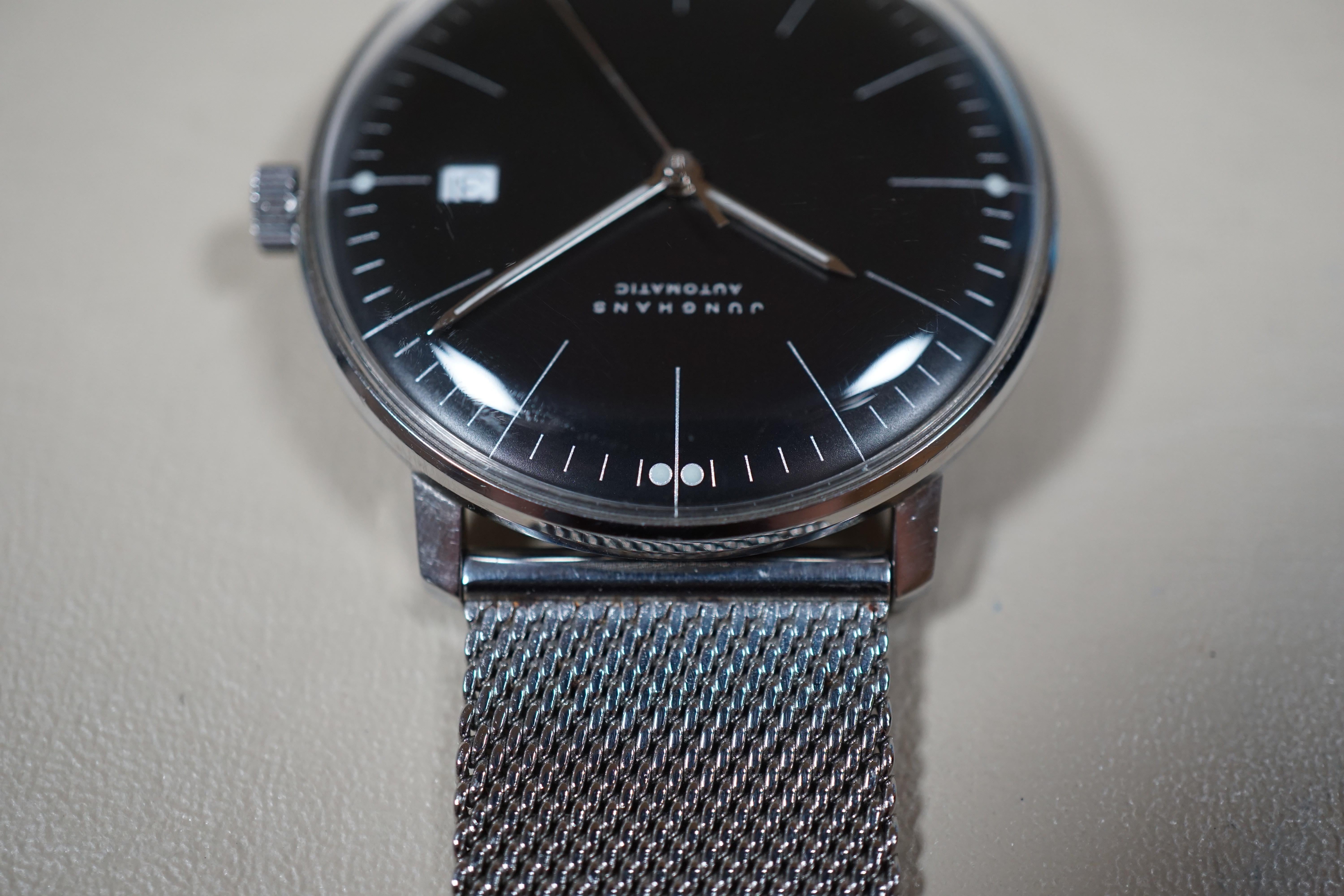 WTS Junghans Max Bill 027 4701.00 Black Dial Acrylic 38mm