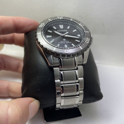 Citizen Men's Eco-Drive Promaster Diver Grey Dial SS Band Watch