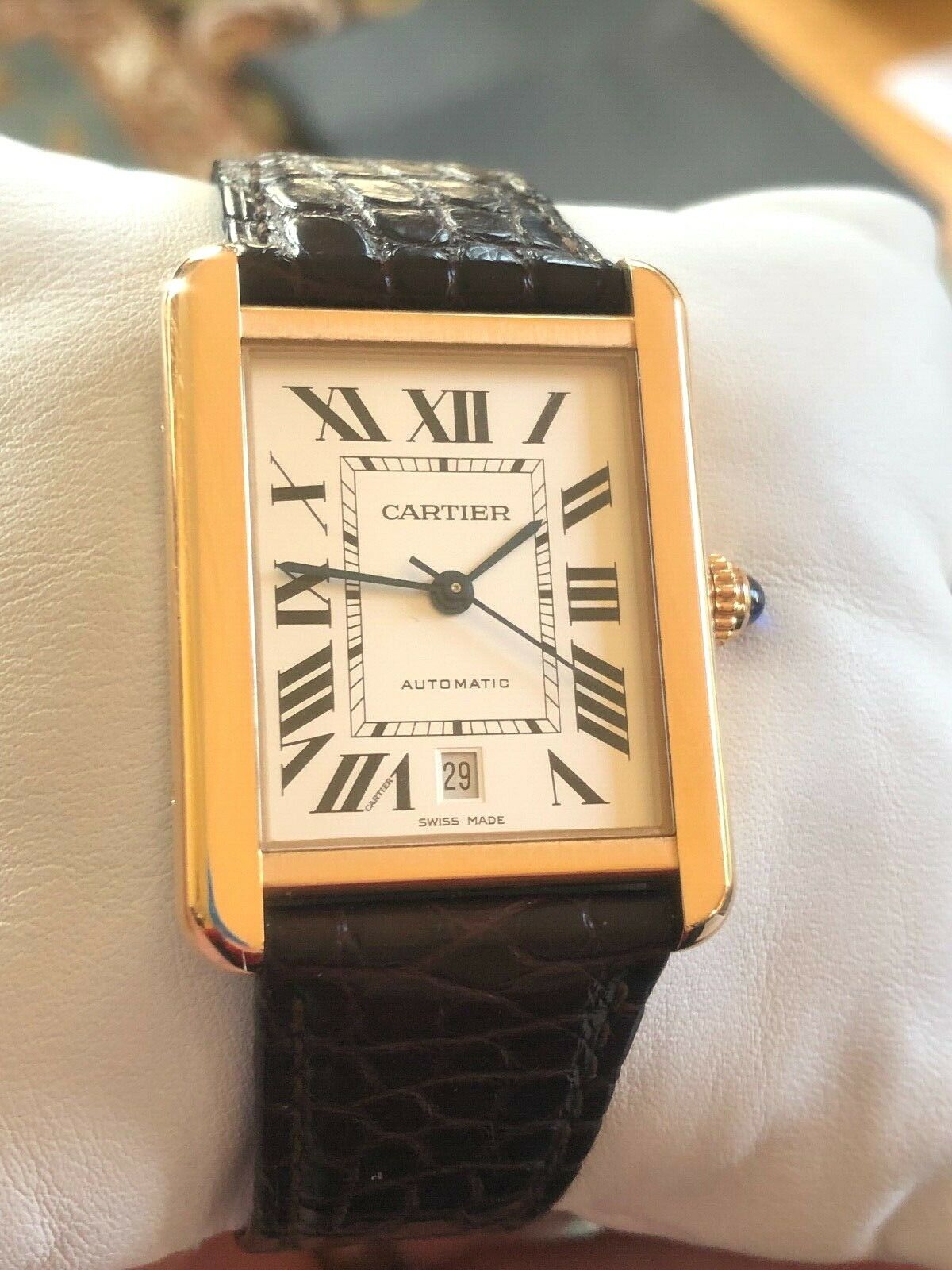 cartier tank solo gold price