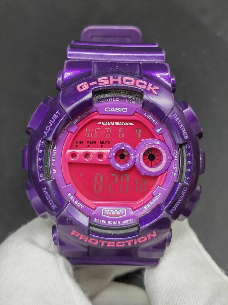 C asio G-shock GD-100SC-6 Crazy Color Purple Digital Watch