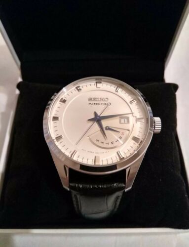 seiko kinetic leather strap srn071 srn071p1 srn071p men's watch