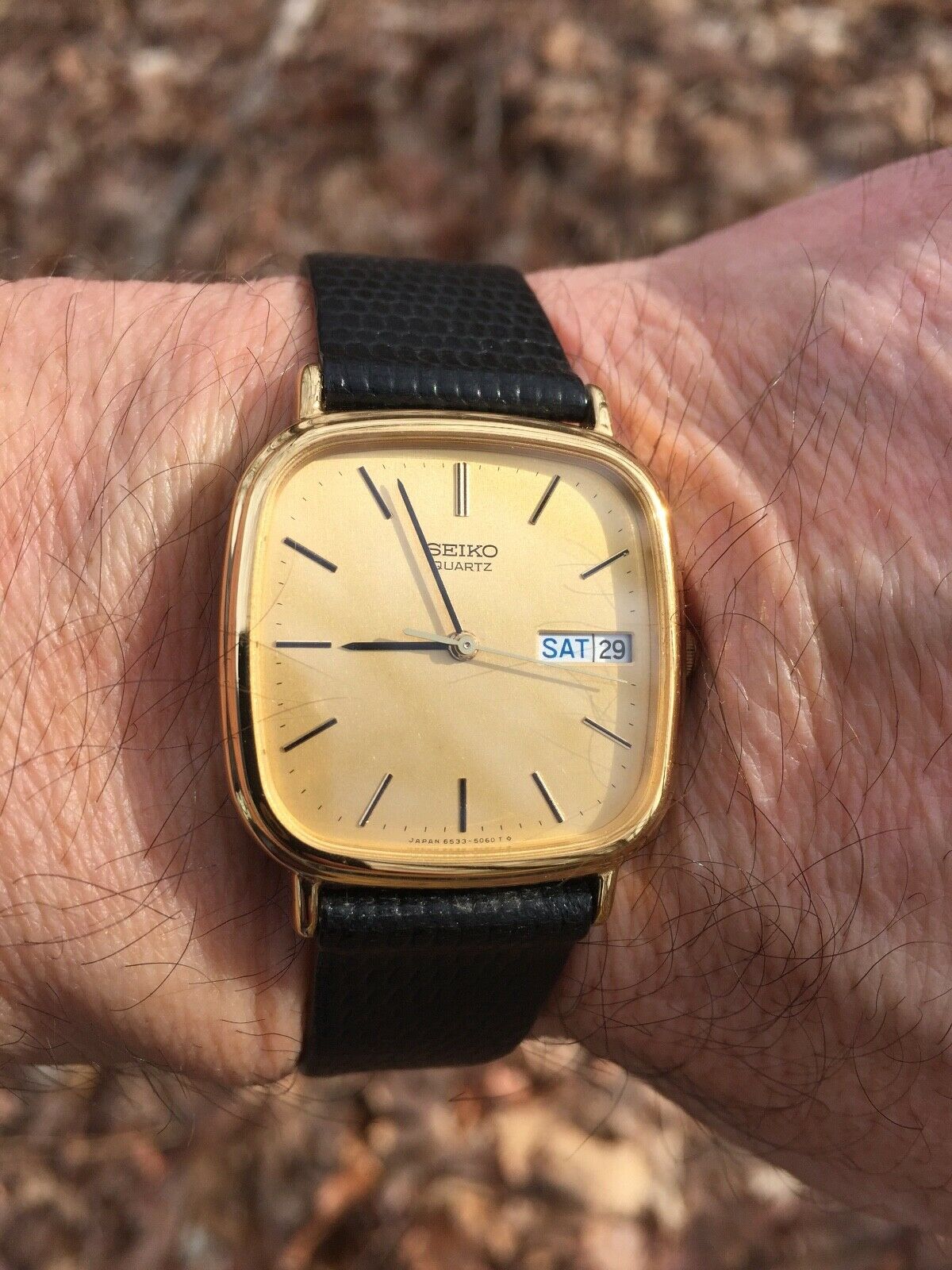 Vintage Seiko Gold Tone 6533 5059 working with box and papers