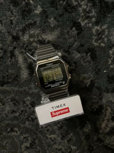 Supreme Timex Digital Watch Silver Quartz Indiglo | WatchCharts