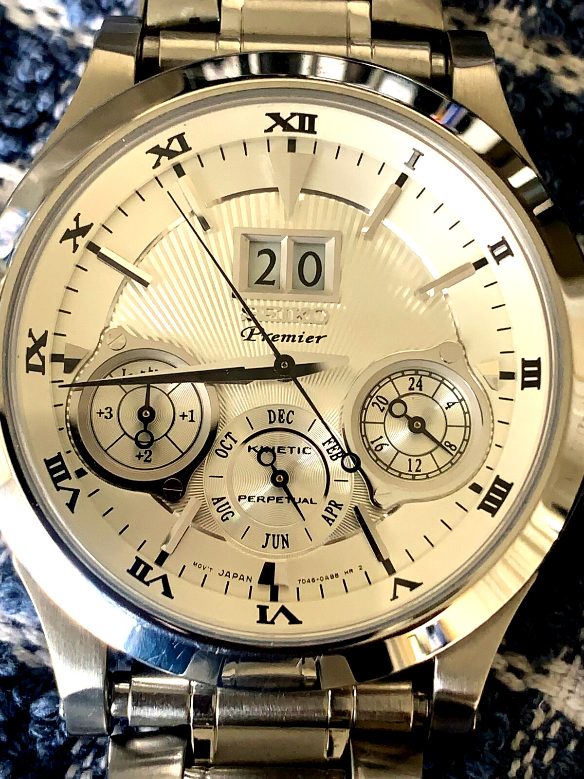 Seiko Premier Kinetic Perpetual Calendar 7D46-0AB0 Automatic