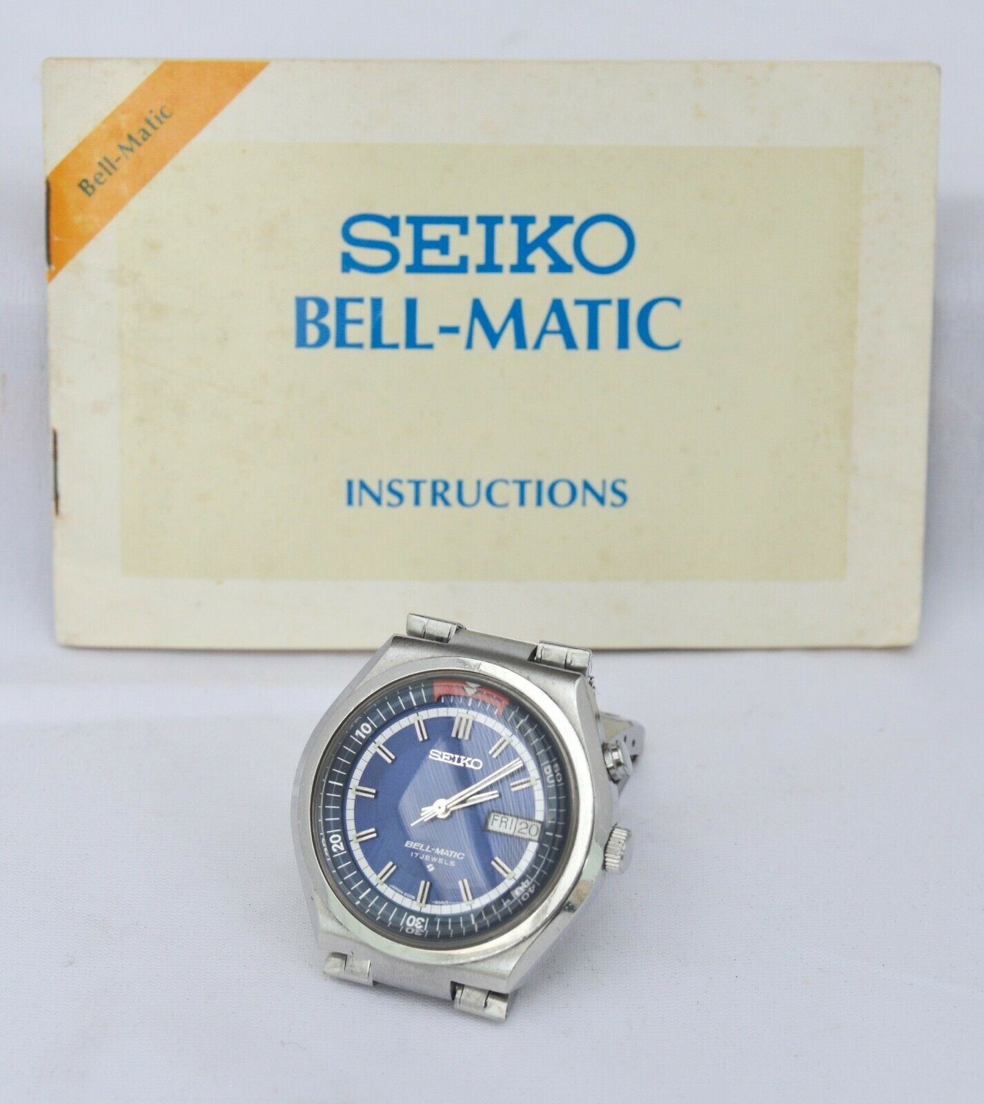 Vintage SEIKO Bellmatic 4060 6040 Blue Dial 1970s Working