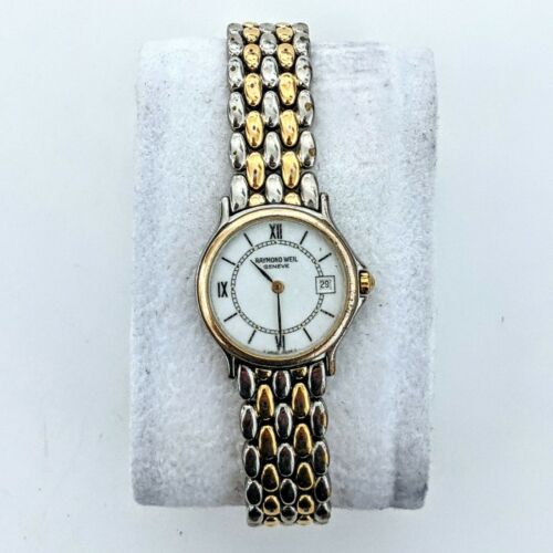 RAYMOND WEIL Watch 5368 Gold Plated Quartz Women Vintage runs