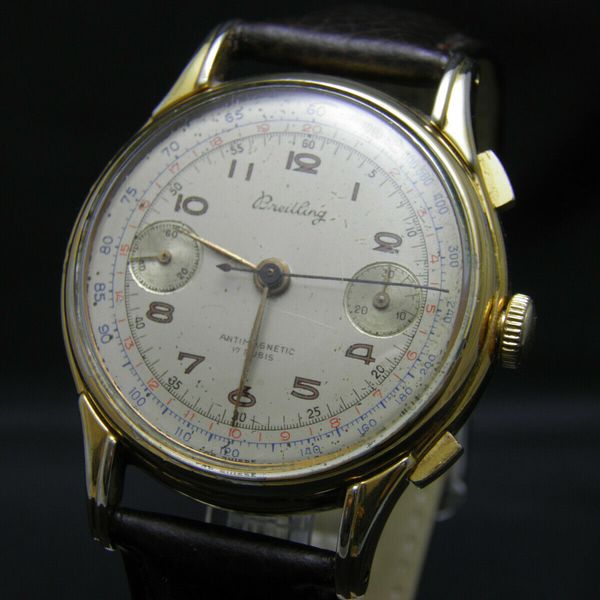 Vintage Breitling Chronograph Landeron 14 1/2 Oversize 40mm Case ...