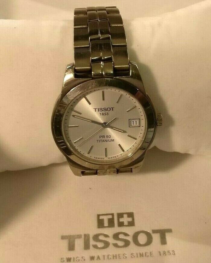 TISSOT 1853 PR60 TITANIUM MENS WATCH 50m QUARTZ J376