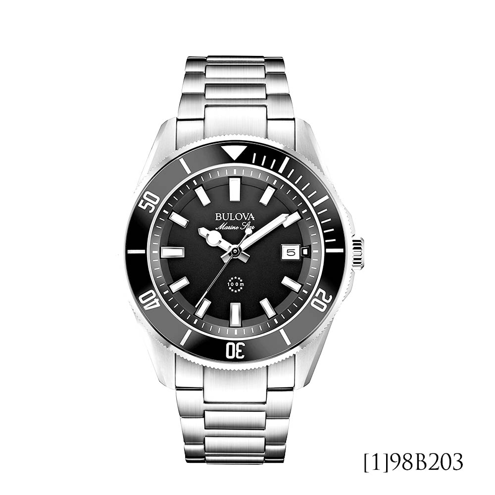 Bulova men's 98b203 deals stainless steel watch