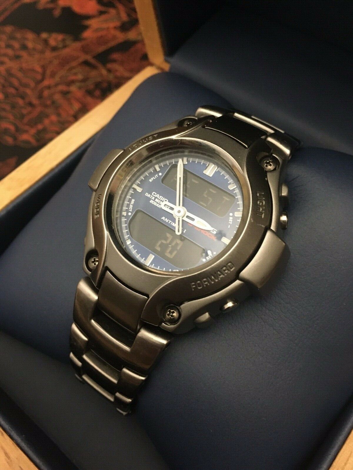 Casio MRG-130T Module 1760 Solid Titanium Antimagnetic Watch Japan